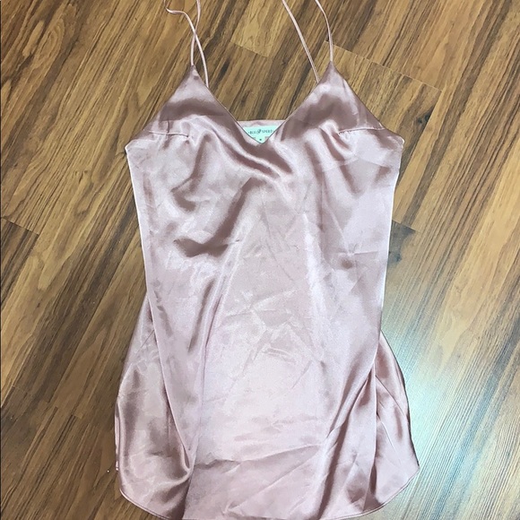 blush pink silk dress